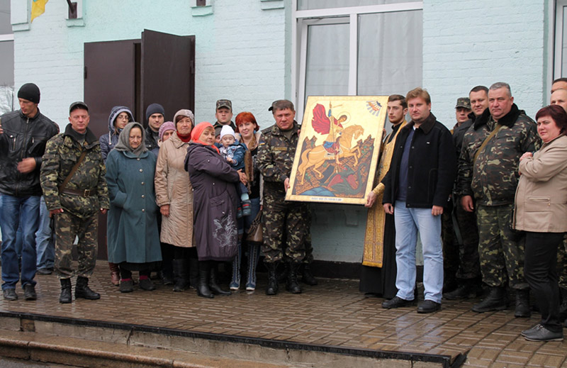 Ікона Георгія Побідоносця у місті Курахове Донецької області